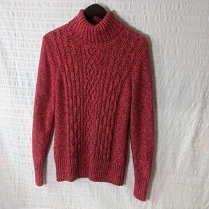 Guide Series Red Cable Knit Long Sleeve Sweater Size Large